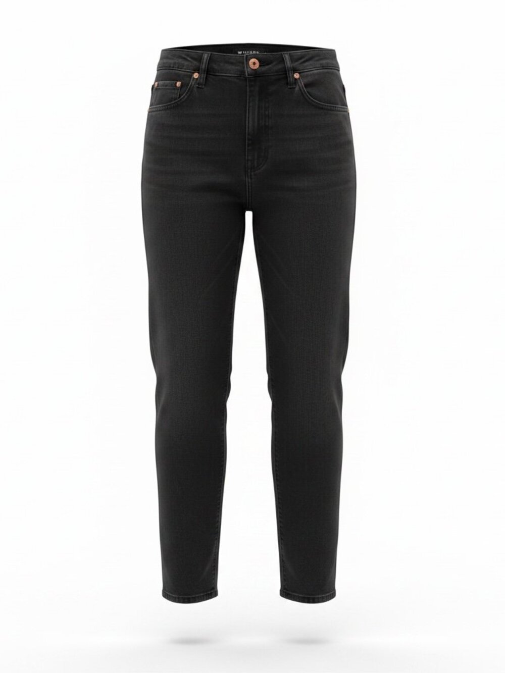 ASOS Design Black High Rise Mom Jeans Straight Leg Women's Size 2